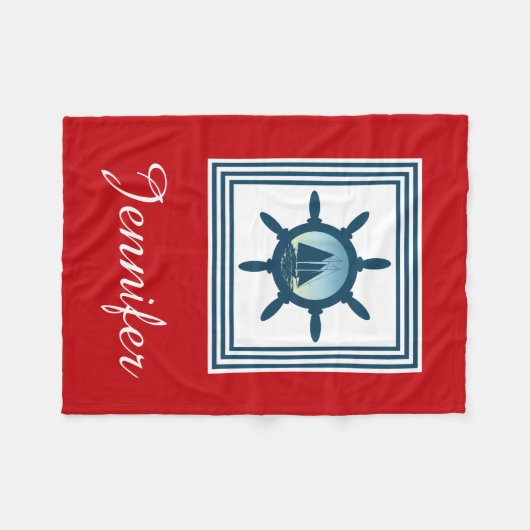 Segelszene Fleecedecke (Vorderseite (Horizontal))