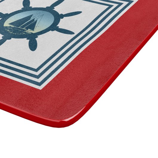 Segelszene Schneidebrett (Ecke)