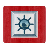 Segelszene Schneidebrett (Vorderseite)