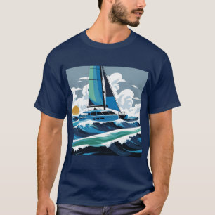 Segelt die Waves mit einem Katamaran! T-Shirt