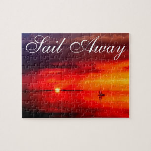 Segelt in den Sonnenuntergang Puzzle