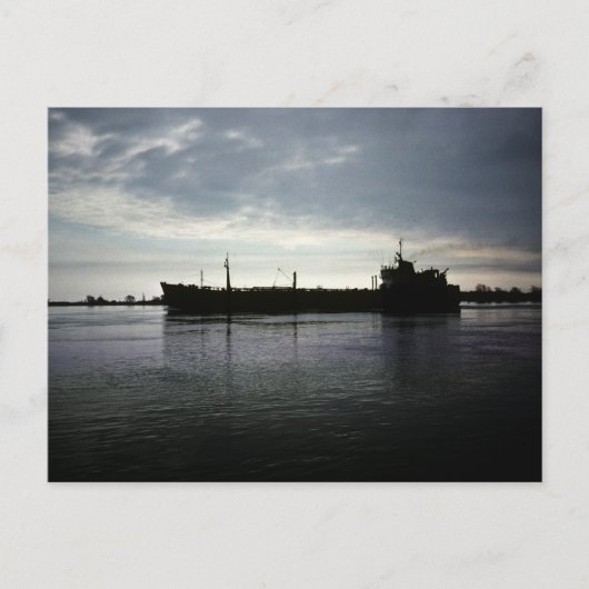 Segelt in die Nacht Postkarte (Vorderseite)