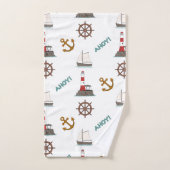 Segeltafel in Weiß Badhandtuch Set (Handtuch)