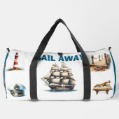 Segeltasche für Vintage Schiffe Duffle Bag (Rückseite)