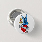 Segeltattoo - Freier Vogel - Knopf Button (Vorne & Hinten)