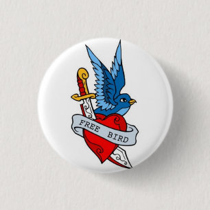 Segeltattoo - Freier Vogel - Knopf Button
