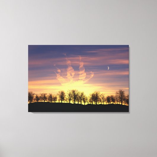 Segelte die Night Sky Canvas Print Leinwanddruck (Vorderseite)