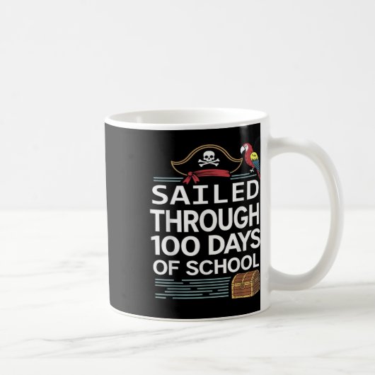 Segelte durch 100 Tage Schulpferd Schiff Teac Kaffeetasse (Rechts)