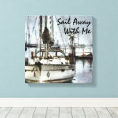 Segeltheater für Nautic Leinwanddruck (Insitu (Holzboden))