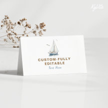 Segeltörn über Nautic Faltfood Zelt B'day Card