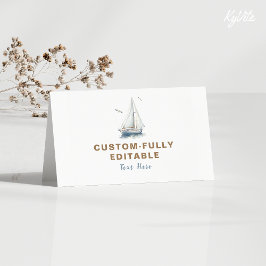 Segeltörn über Nautic Faltfood Zelt B'day Card Karte