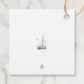 Segeltörn über Sailboat Square Gefallen Vielen Dan Geschenkanhänger (Rückseite)
