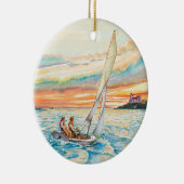 Segeltörnchen Keramik Weihnachtsschmuck (Rechts)