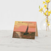 Segeltörns auf der Sunset Retirement Card Karte (Gelbe Blume)