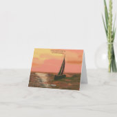 Segeltörns auf der Sunset Retirement Card Karte (Rückseite)