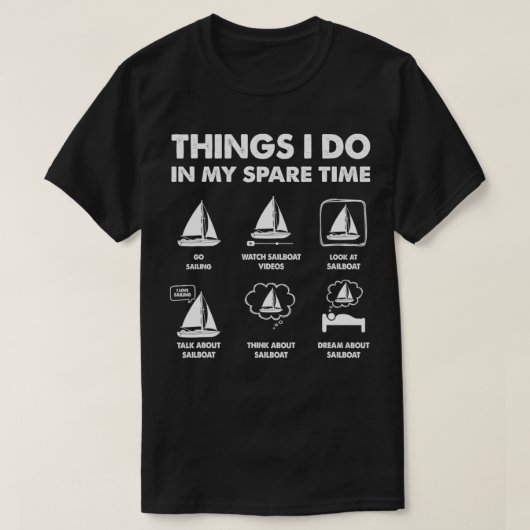 Segeltörns, die ich in meiner Freizeit mit dem Seg T-Shirt (Design vorne)