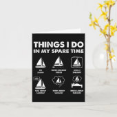 Segeltörns, die ich in meiner Freizeit mit Saili f Karte (Gelbe Blume)