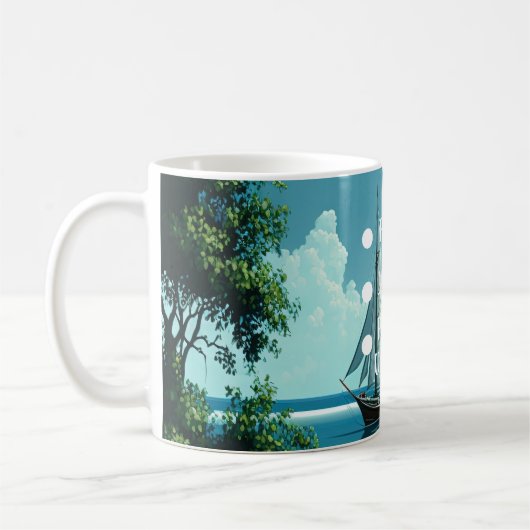 Segeltörns in den Ruhestand Kaffeetasse (Links)