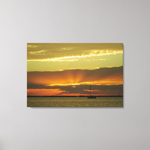 Segeltörns in die sonnenüberflutete Canvas Print Leinwanddruck
