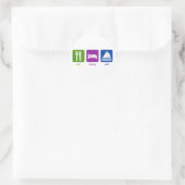 Segeltreiber Runder Aufkleber (Tasche)