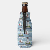 Segeltypischer individuelle Name Flaschenkühler (Flasche Rückseite)