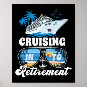 Segelurlaub Kreuzfahrt in den Ruhestand Poster