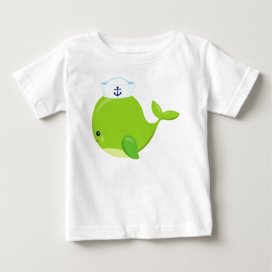 Segelwal, Niedlicher Wal, Baby Whale, Grünwal Baby T-shirt (Vorderseite)