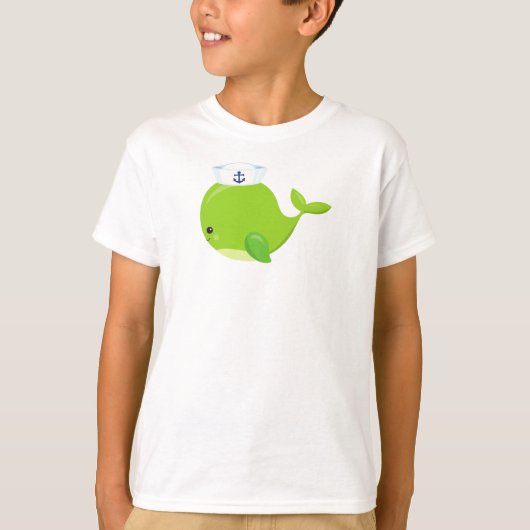 Segelwal, Niedlicher Wal, Baby Whale, Grünwal T-Shirt (Vorderseite)