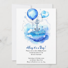 Segelweg zur Freude: Nautical Baby Shower Einladung