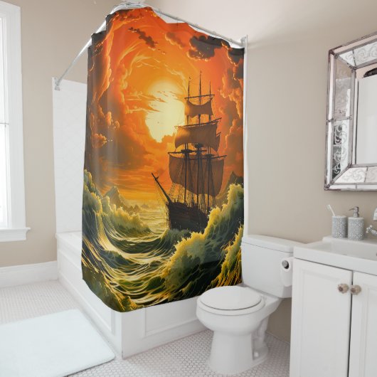 Segelwerk Duschvorhang (Beispiel)