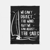 Segelwind passt das Segelboot an - Segelboot Fleecedecke (Vorderseite)