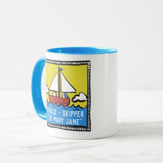 Segelyacht Crew Mitglied Tasse (Vorderseite Links)