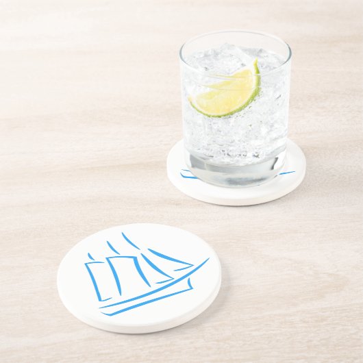 Segelyacht Getränkeuntersetzer (Seite)