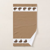 Segelyachten auf Brown Badhandtuch Set (Handtuch)