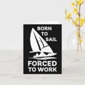 Segelyachten Racing Skippers Funny Karte (Gelbe Blume)