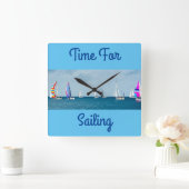 Segelzeit Quadratische Wanduhr (Zuhause)