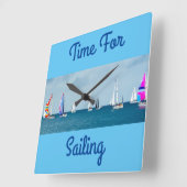 Segelzeit Quadratische Wanduhr (Winkel)