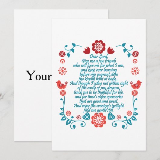 Segen 33 einladung (Vorne/Hinten)