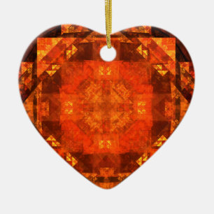 Segen Abstrakt Art Heart Ornament
