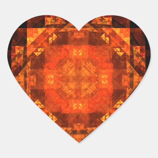 Segen Abstrakt Art Heart Sticker (Vorderseite)