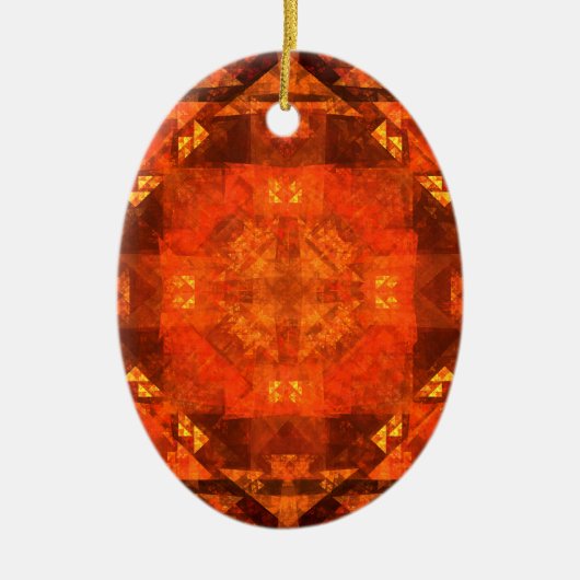 Segen Abstrakt Art Oval Ornament (Vorne)