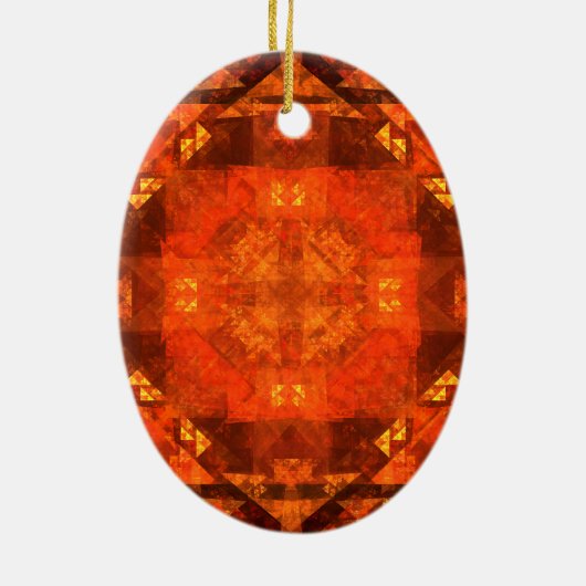 Segen Abstrakt Art Oval Ornament (Hinten)