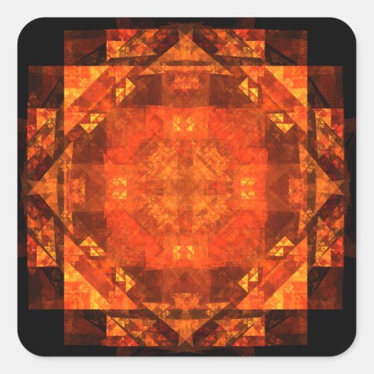 Segen Abstrakter Art Square Sticker (Vorderseite)