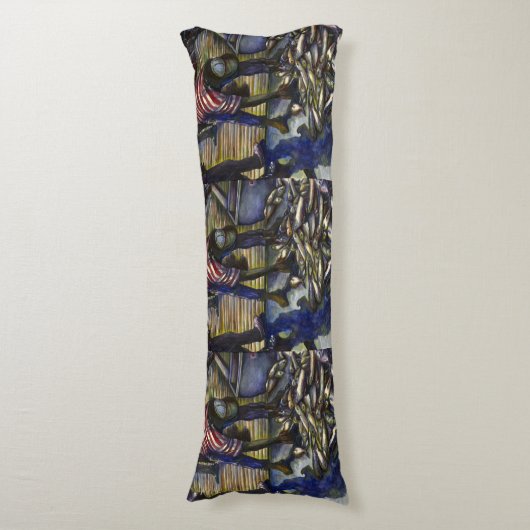 Segen am Samstag, Hafen Seitenschläferkissen (Vorderseite Vertikal)