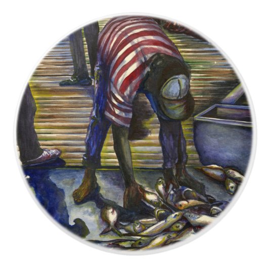 Segen am Samstag, Harbour Island, Bahamas Keramikknauf (Vorderseite)