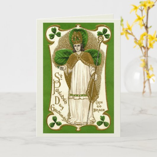 Segen am St. Patrick's Day - Karte (Gelbe Blume)