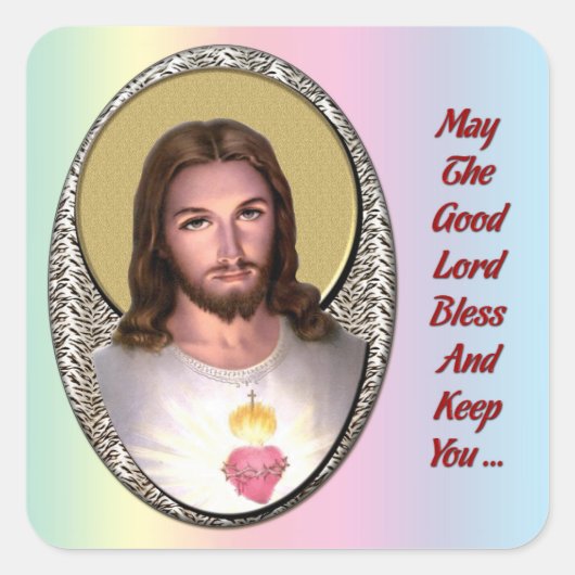 Segen-Aufkleber Quadratischer Aufkleber (Vorderseite)