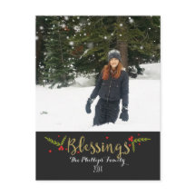 Segen Black Gold & Red Weihnachtsfest Foto