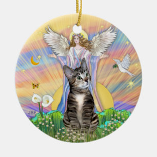 Segen - BrownTabby Cat 2 Keramikornament