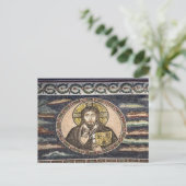 Segen Christus Byzantinisch-orthodoxe Mosaikbild Postkarte (Stehend Vorderseite)